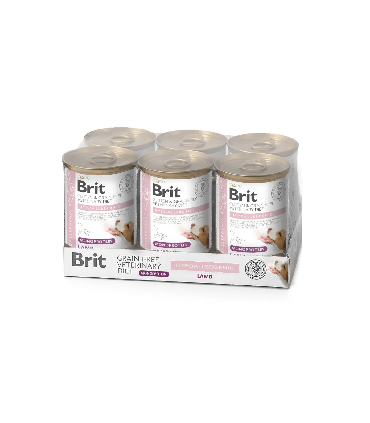 Brit VD Perro Hypoalergénico Monoproteico Cordero Húmedo 6x400gr
